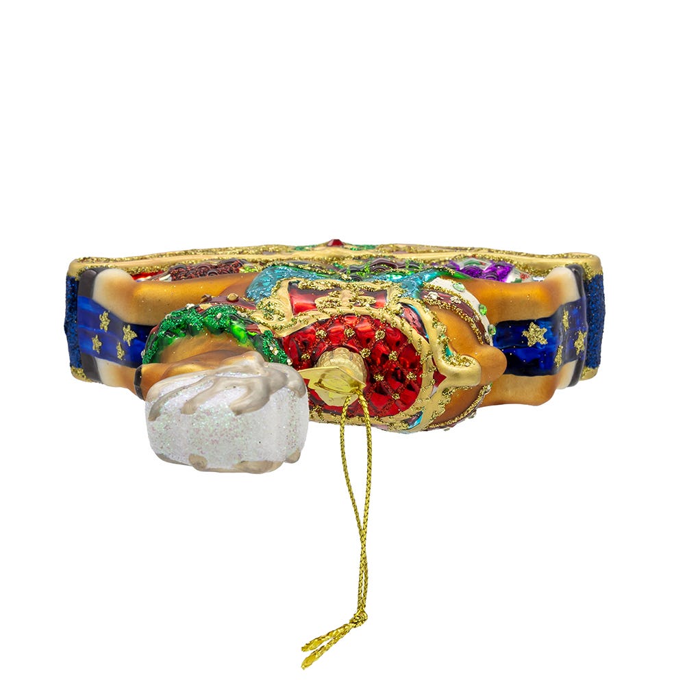 Bellissimo Glass Rocking Deer Ornament - Che Cose Belle