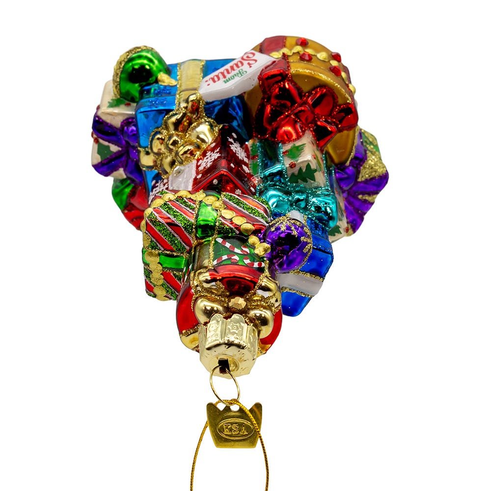 Bellissimo Glass Stacked Presents Ornament - Che Cose Belle
