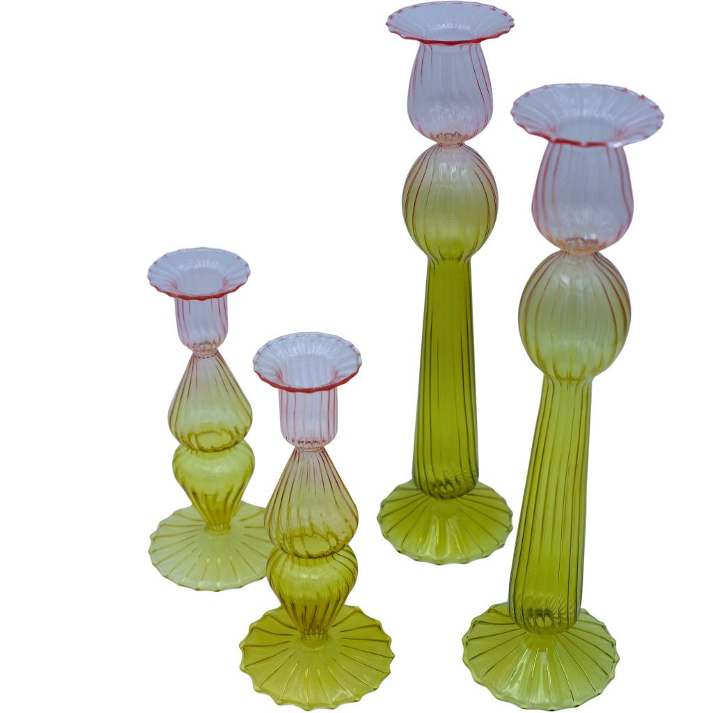 Bergamot Met Rose Candle Holder - Set of 4 - Che Cose Belle