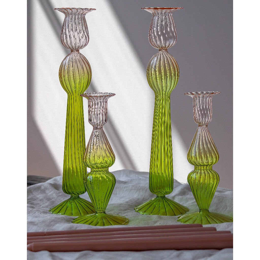 Bergamot Met Rose Candle Holder - Set of 4 - Che Cose Belle