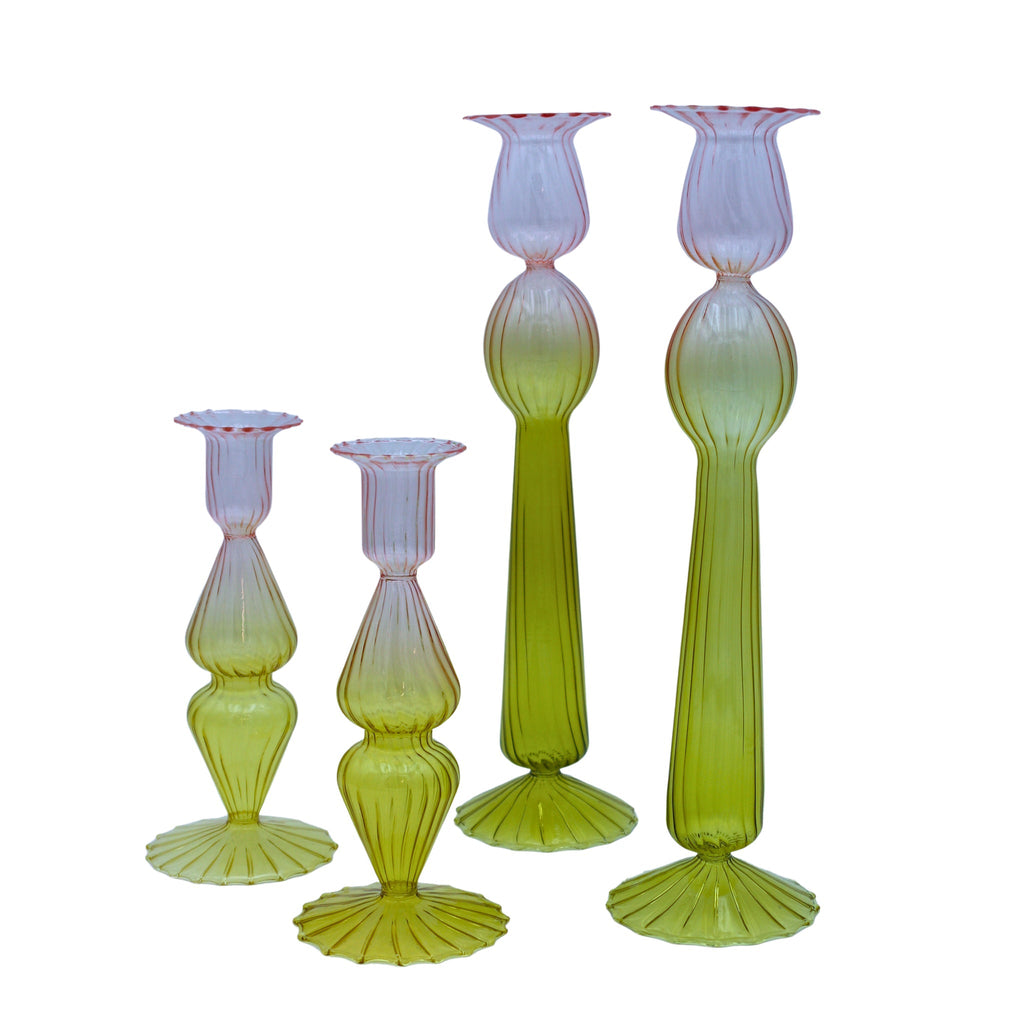 Bergamot Met Rose Candle Holder - Set of 4 - Che Cose Belle