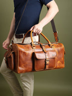 Berlin Leather Weekender Duffle Bag - Che Cose Belle