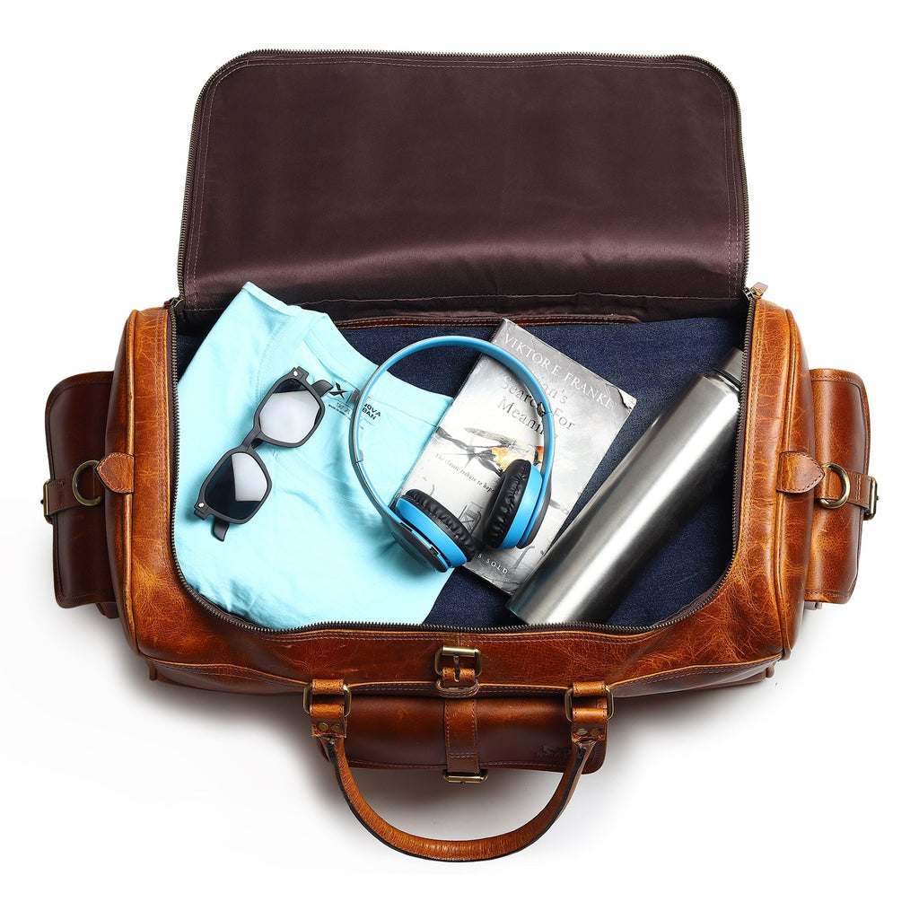 Berlin Leather Weekender Duffle Bag - Che Cose Belle