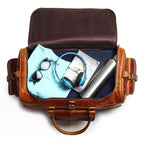 Berlin Leather Weekender Duffle Bag - Che Cose Belle