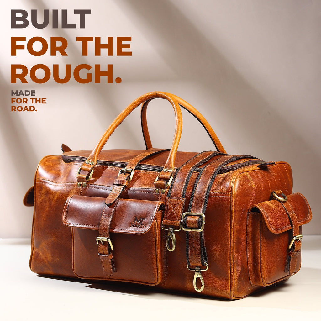 Berlin Leather Weekender Duffle Bag - Che Cose Belle