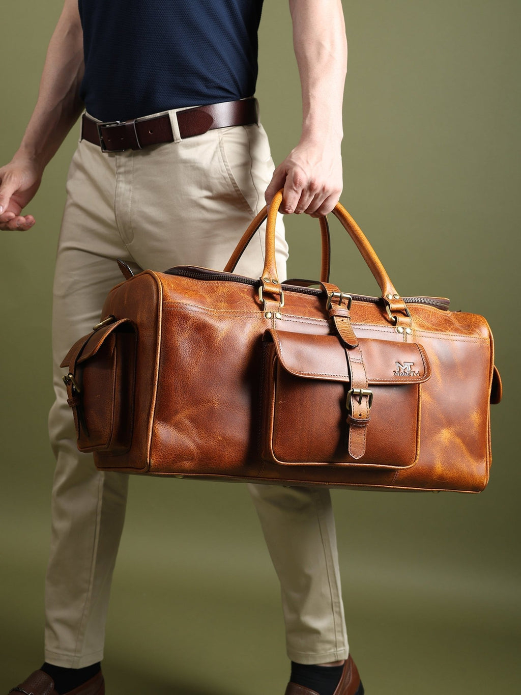 Berlin Leather Weekender Duffle Bag - Che Cose Belle