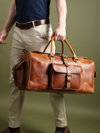 Berlin Leather Weekender Duffle Bag - Che Cose Belle