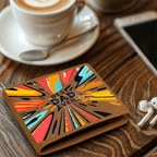 Best Dad Ever Colorful Streaks Graphic Leather Wallet - Che Cose Belle