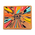 Best Dad Ever Colorful Streaks Graphic Leather Wallet - Che Cose Belle