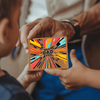 Best Dad Ever Colorful Streaks Graphic Leather Wallet - Che Cose Belle