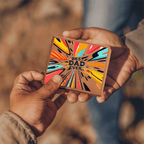 Best Dad Ever Colorful Streaks Graphic Leather Wallet - Che Cose Belle