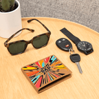 Best Dad Ever Colorful Streaks Graphic Leather Wallet - Che Cose Belle