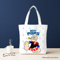 Best Pops Ever Canvas Tote Bag, Classic Popeye the Sailorman Dad Gift Bag for Fun and Strong Dads - Che Cose Belle