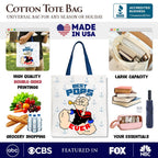 Best Pops Ever Canvas Tote Bag, Classic Popeye the Sailorman Dad Gift Bag for Fun and Strong Dads - Che Cose Belle