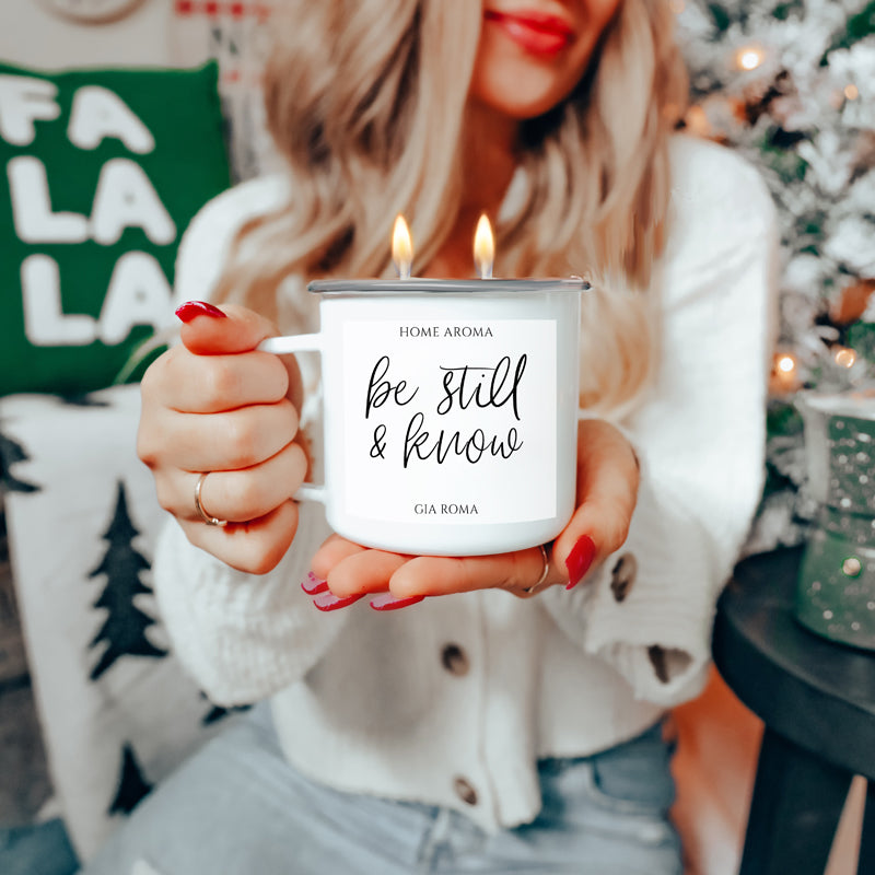 16oz Reusable Metal Candle Mug Scented Soy Candle Gift