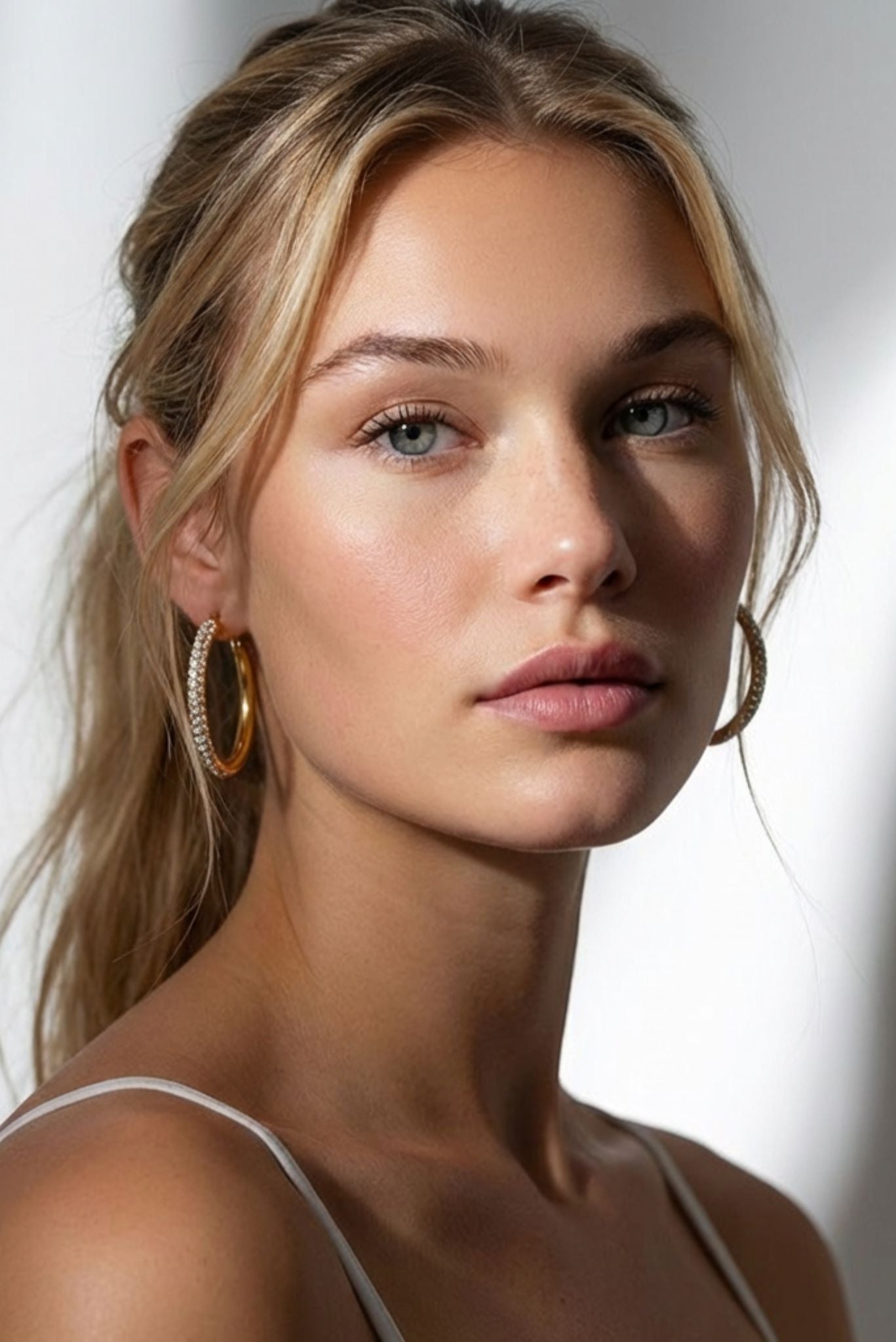 Bianca Waterproof Crystal Hoop Earring - Che Cose Belle