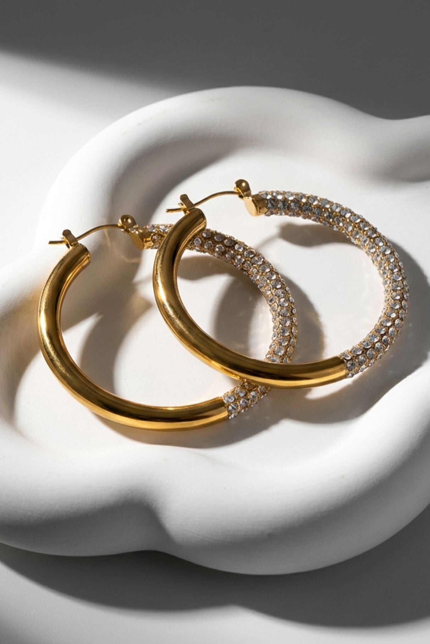 Bianca Waterproof Crystal Hoop Earring - Che Cose Belle