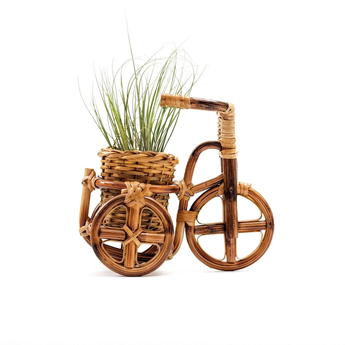 Bicycle Rattan Planter, medium - Handmade Planters | LIKHÂ - Che Cose Belle