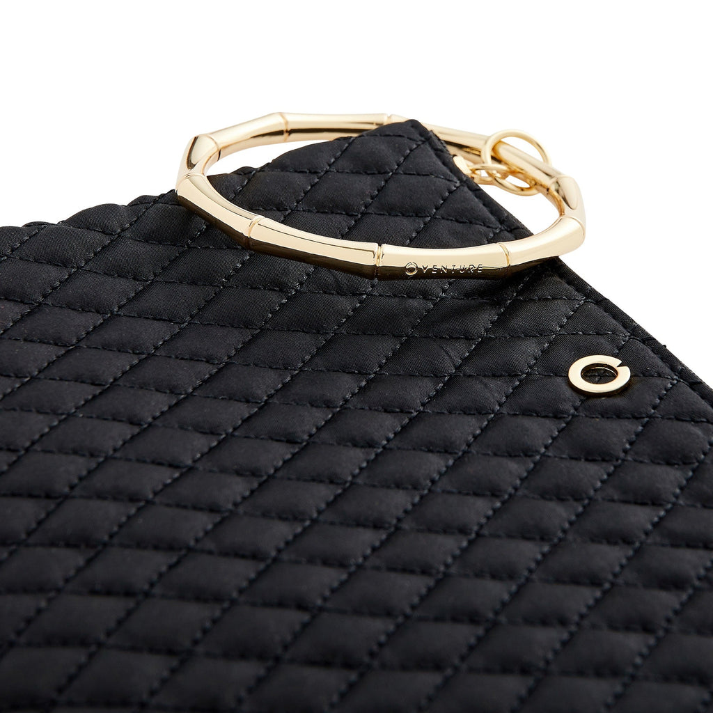 The Bracelet Pouch — Black Quilted