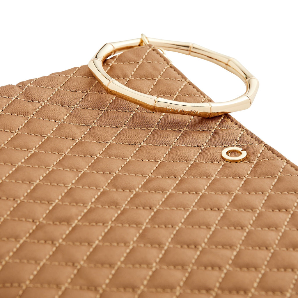 The Bracelet Pouch — Caramel Quilted