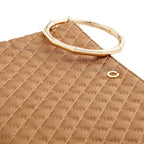 The Bracelet Pouch — Caramel Quilted