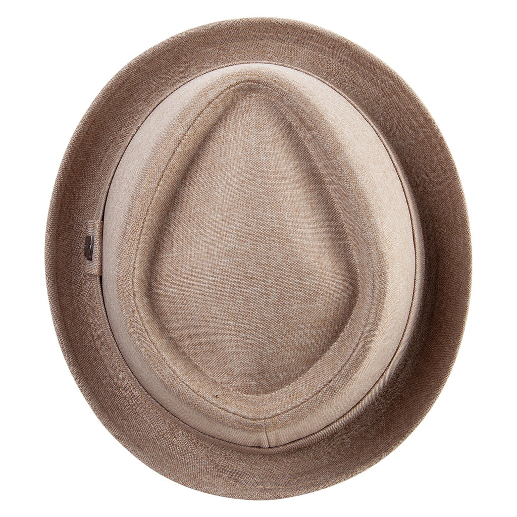 Big Size Polyester Linen Mixed Porkpie Upbrim Fedora - Che Cose Belle