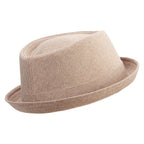 Big Size Polyester Linen Mixed Porkpie Upbrim Fedora - Che Cose Belle