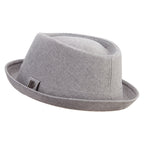 Big Size Polyester Linen Mixed Porkpie Upbrim Fedora - Che Cose Belle