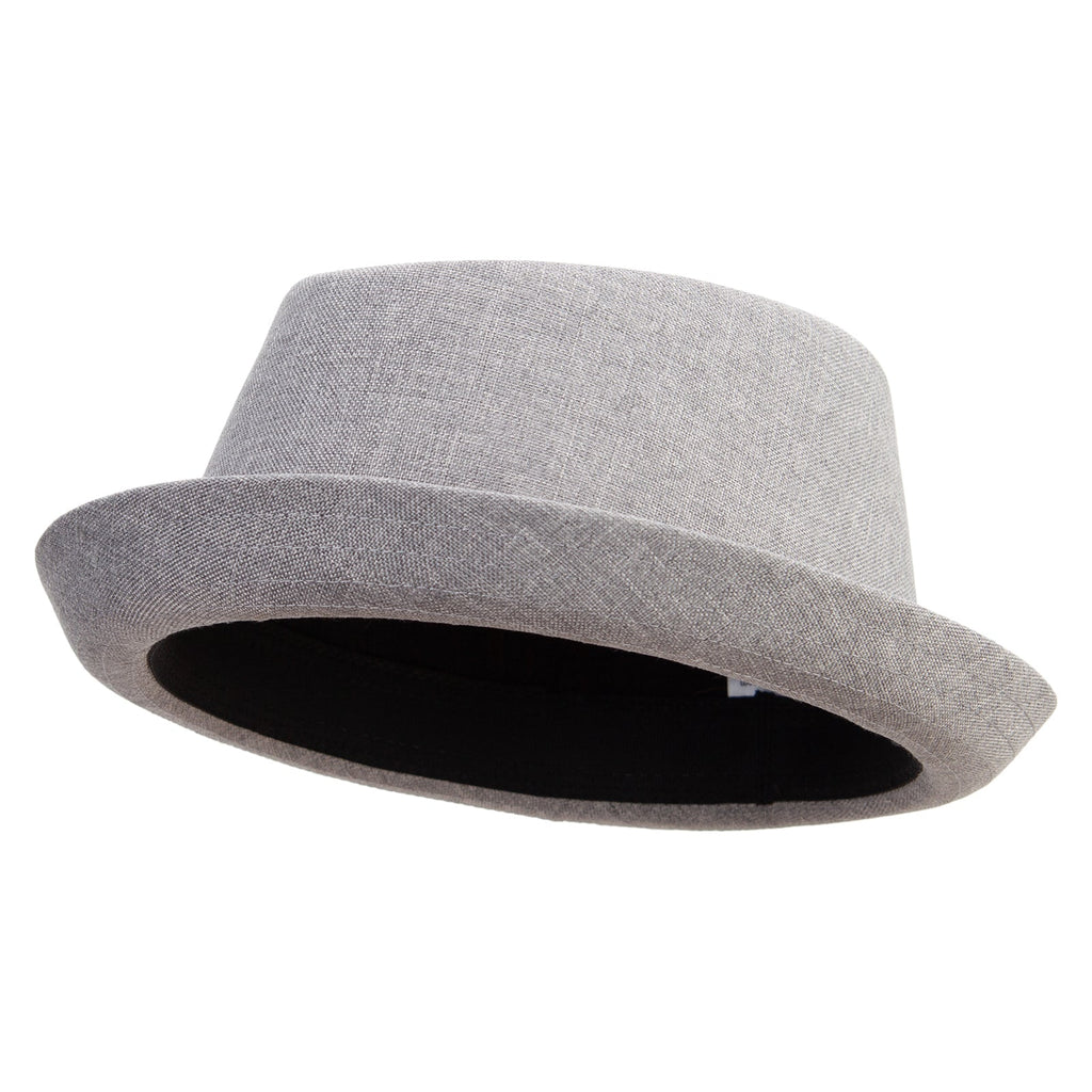 Big Size Polyester Linen Mixed Porkpie Upbrim Fedora - Che Cose Belle