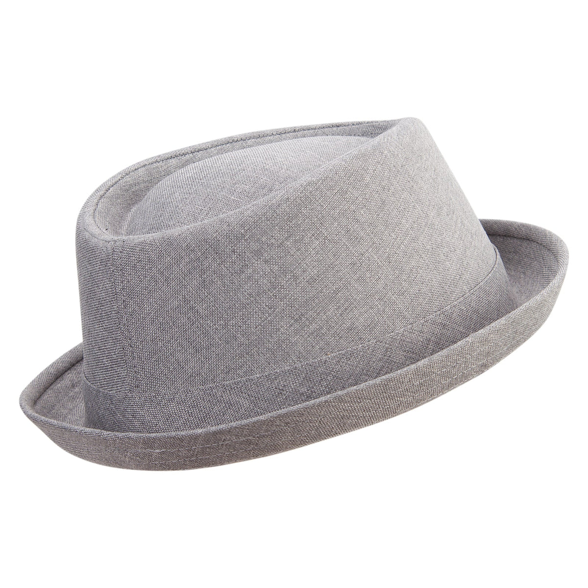 Big Size Polyester Linen Mixed Porkpie Upbrim Fedora - Che Cose Belle