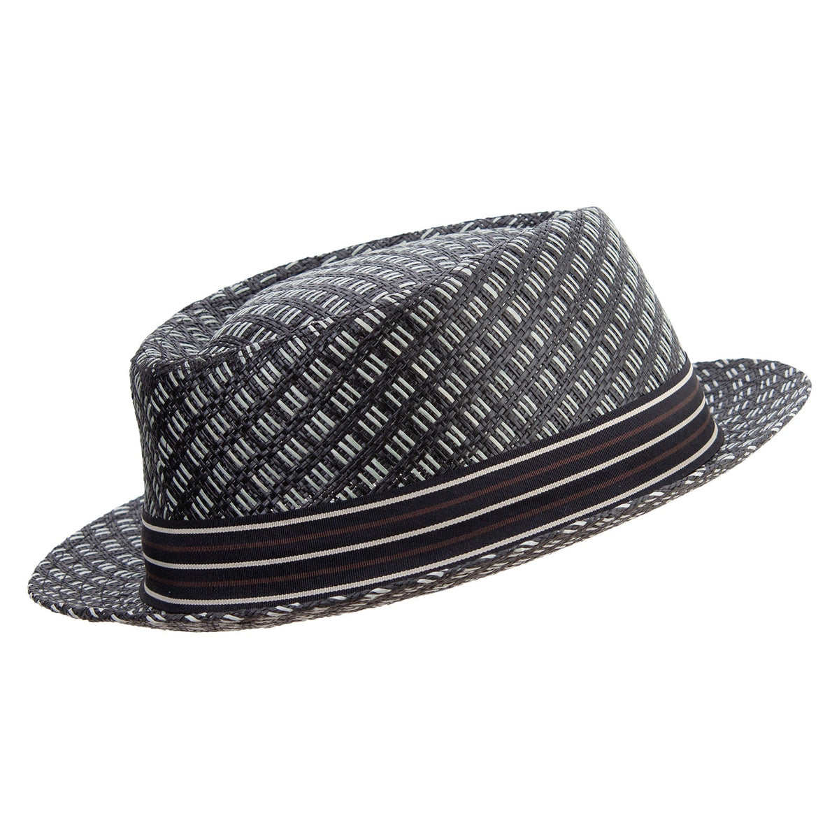 Big Size Wove Paper Straw Wide Brim Porkpie Upbrim Fedora - Che Cose Belle