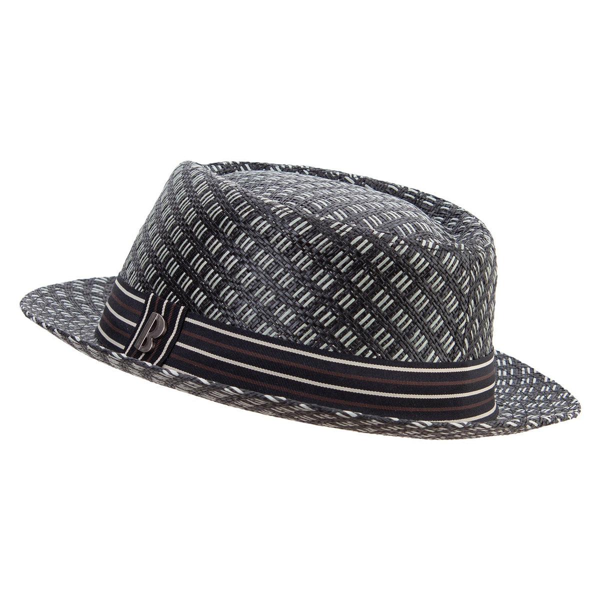 Big Size Wove Paper Straw Wide Brim Porkpie Upbrim Fedora - Che Cose Belle