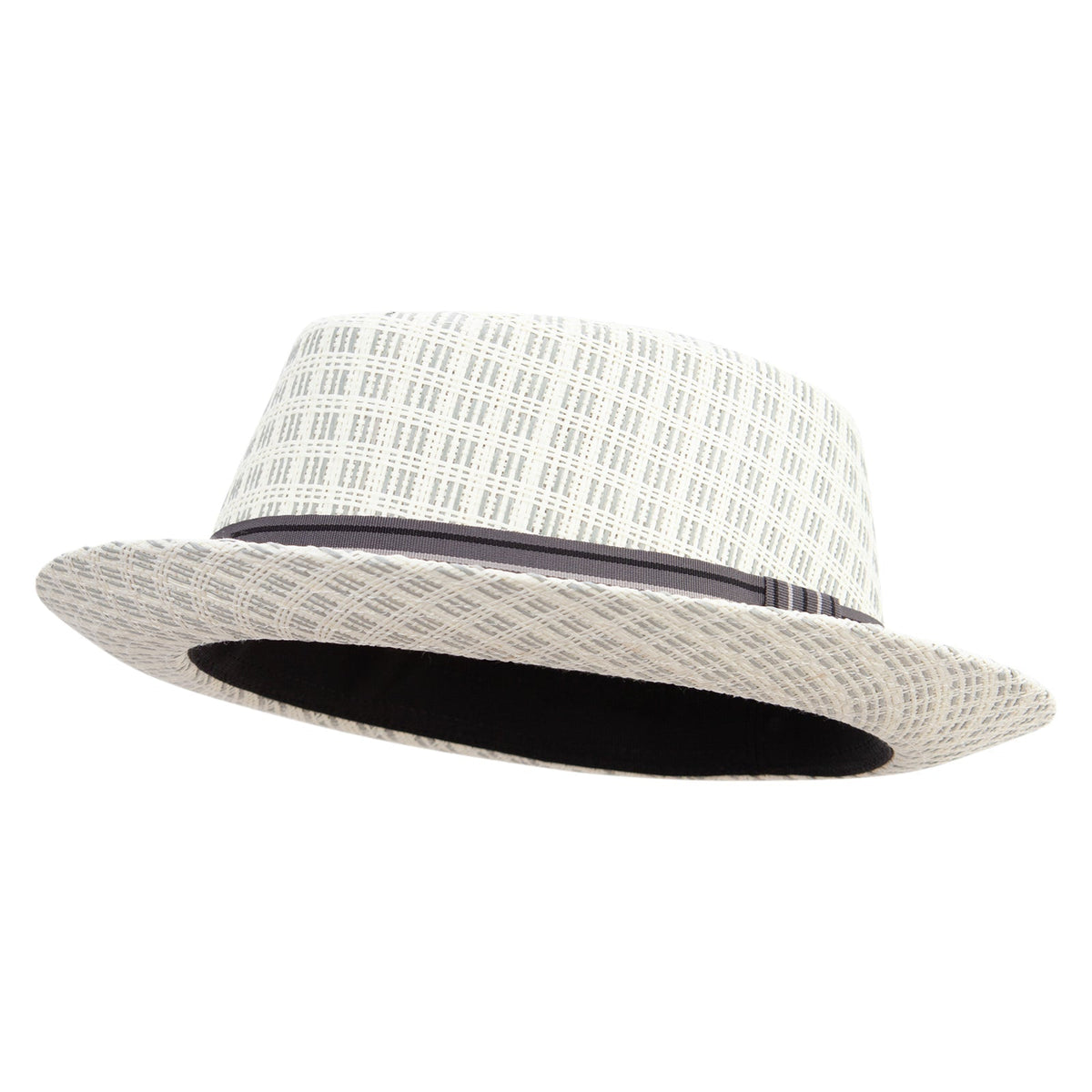 Big Size Wove Paper Straw Wide Brim Porkpie Upbrim Fedora - Che Cose Belle