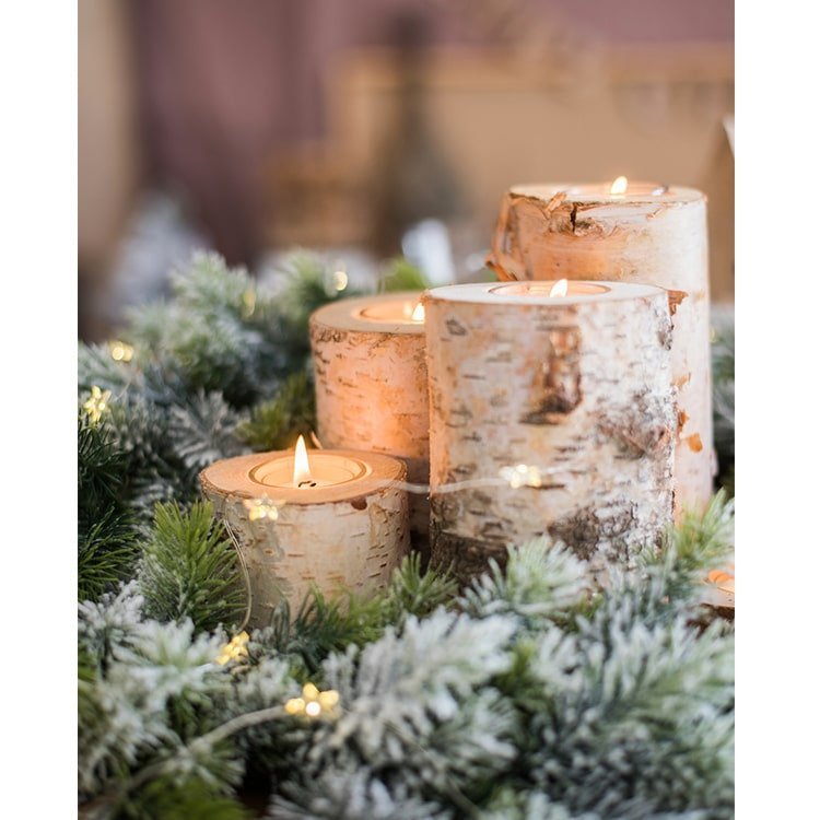 Birch Wood Candle Holder Tea Light Holder in Various Sizes - Che Cose Belle