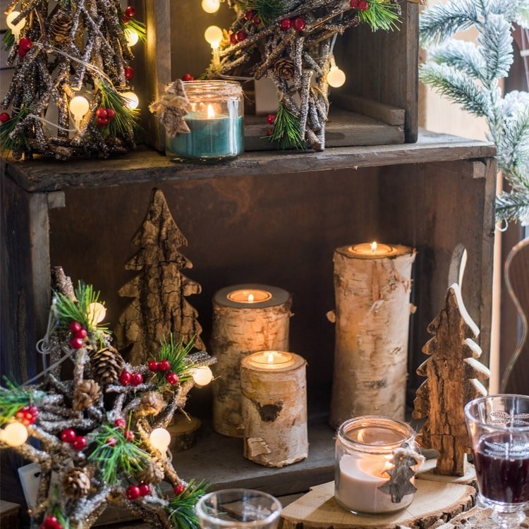 Birch Wood Candle Holder Tea Light Holder in Various Sizes - Che Cose Belle