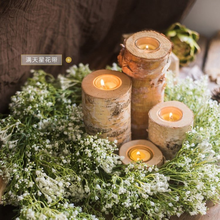 Birch Wood Candle Holder Tea Light Holder in Various Sizes - Che Cose Belle