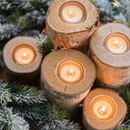 Birch Wood Candle Holder Tea Light Holder in Various Sizes - Che Cose Belle