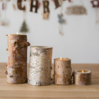 Birch Wood Candle Holder Tea Light Holder in Various Sizes - Che Cose Belle