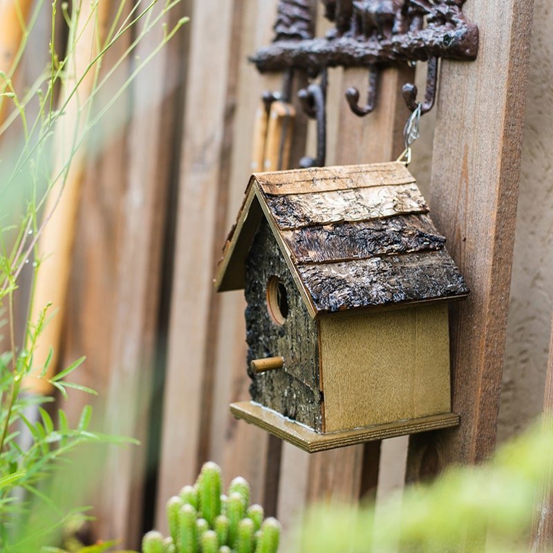 Birch Wood Decorative Bird House - Che Cose Belle