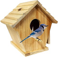 Bird Houses for Outside,Wooden Birdhouse Finch Cardinals Hanging, Birdhouse Nesting Box for Wild Bird Viewing,Funny Patio and Outdoor Yard Decoration (House) - Che Cose Belle