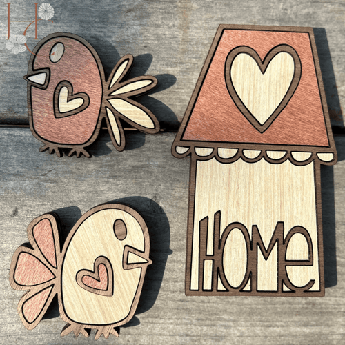 Birdhouse Wood Magnet Set - Che Cose Belle