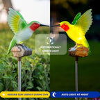 Birdsong Hummingbird Garden Decor Statues Stake Figurine Solar Lights for Outside Lawn Yard Porch Patio Flowerbed Christmas Decorations Outdoor for Moms Birthday (Green Hummingbird) - Che Cose Belle