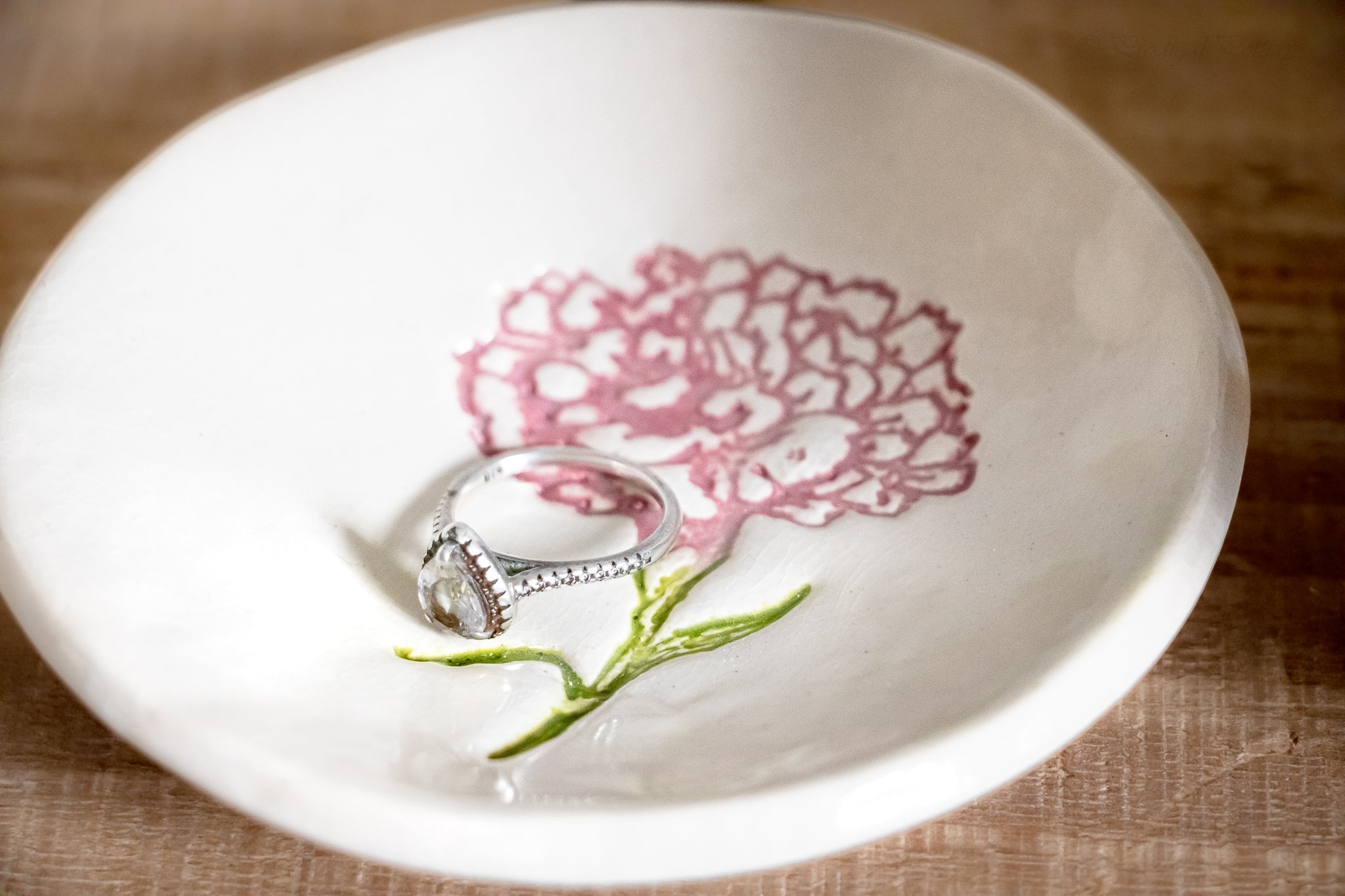 Birth Flower Ring Dish - Che Cose Belle