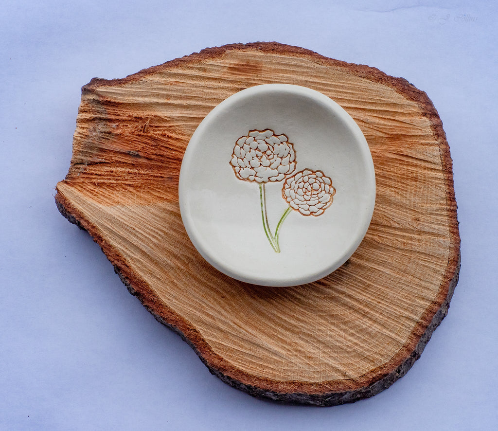 Birth Flower Ring Dish - Che Cose Belle