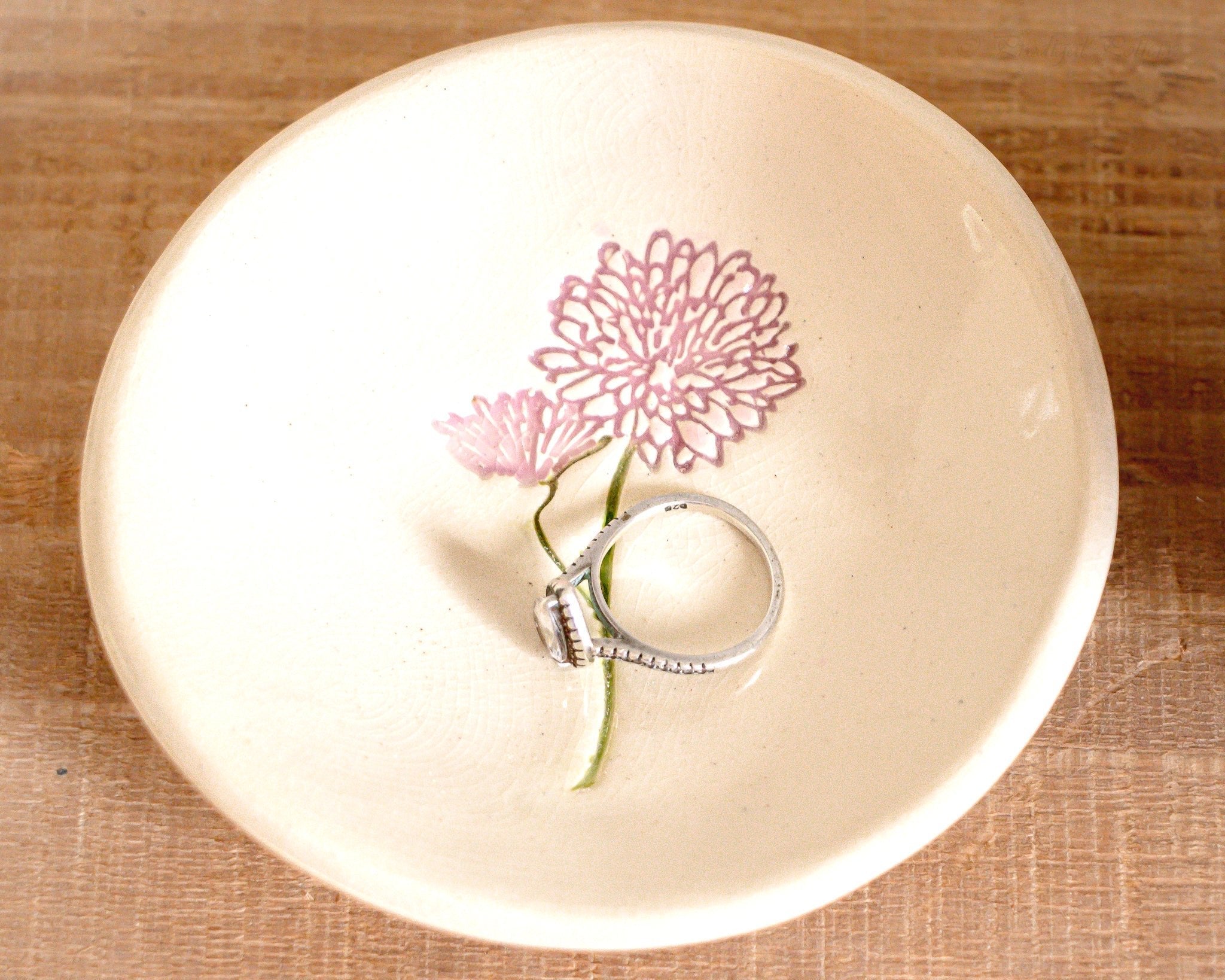 Birth Flower Ring Dish - Che Cose Belle