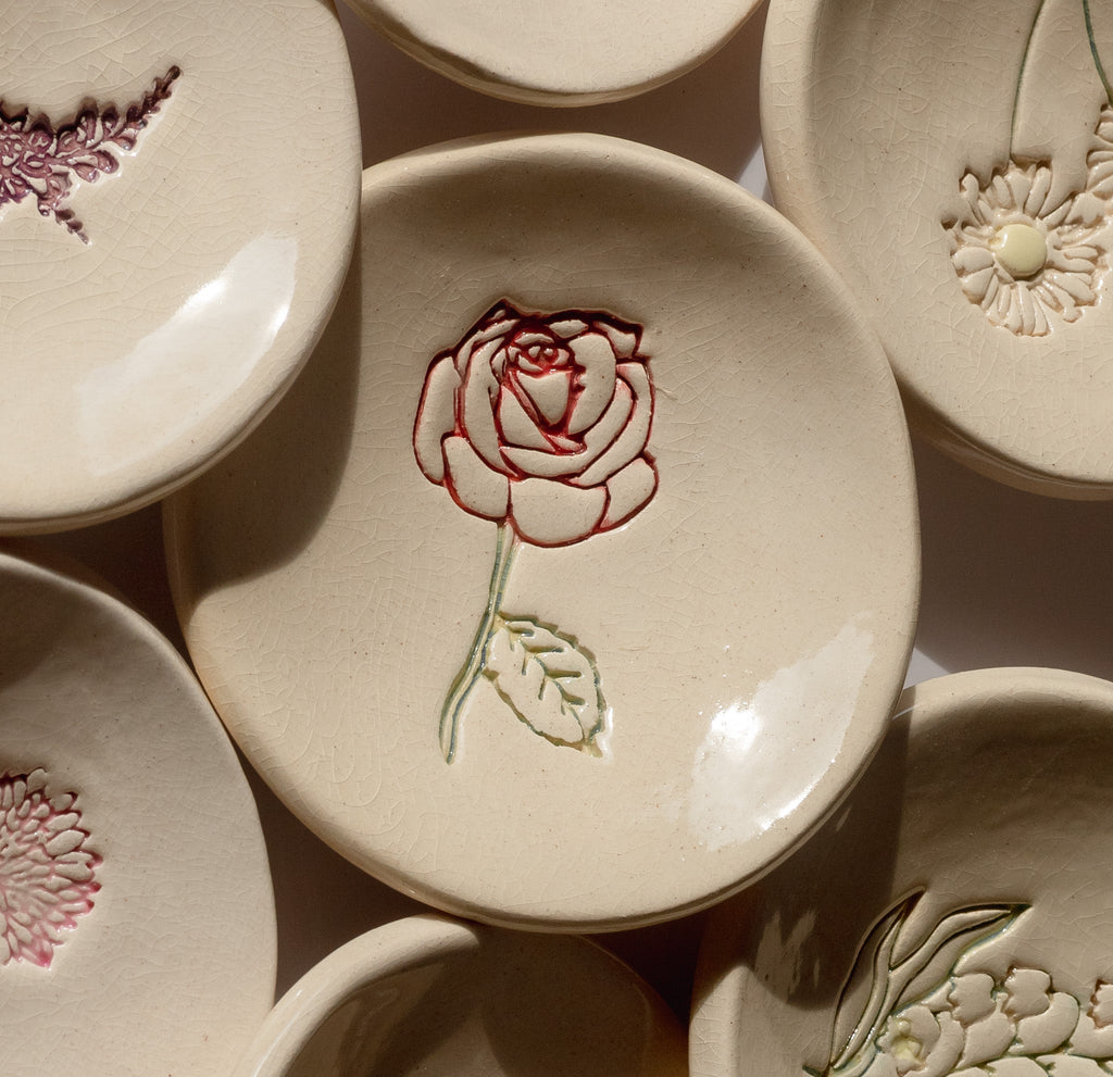 Birth Flower Ring Dish - Che Cose Belle