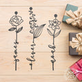 Birth Month Flowers - 3 pack - Family Name Sign Mother's Day Gift - Che Cose Belle