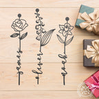 Birth Month Flowers - 3 pack - Family Name Sign Mother's Day Gift - Che Cose Belle