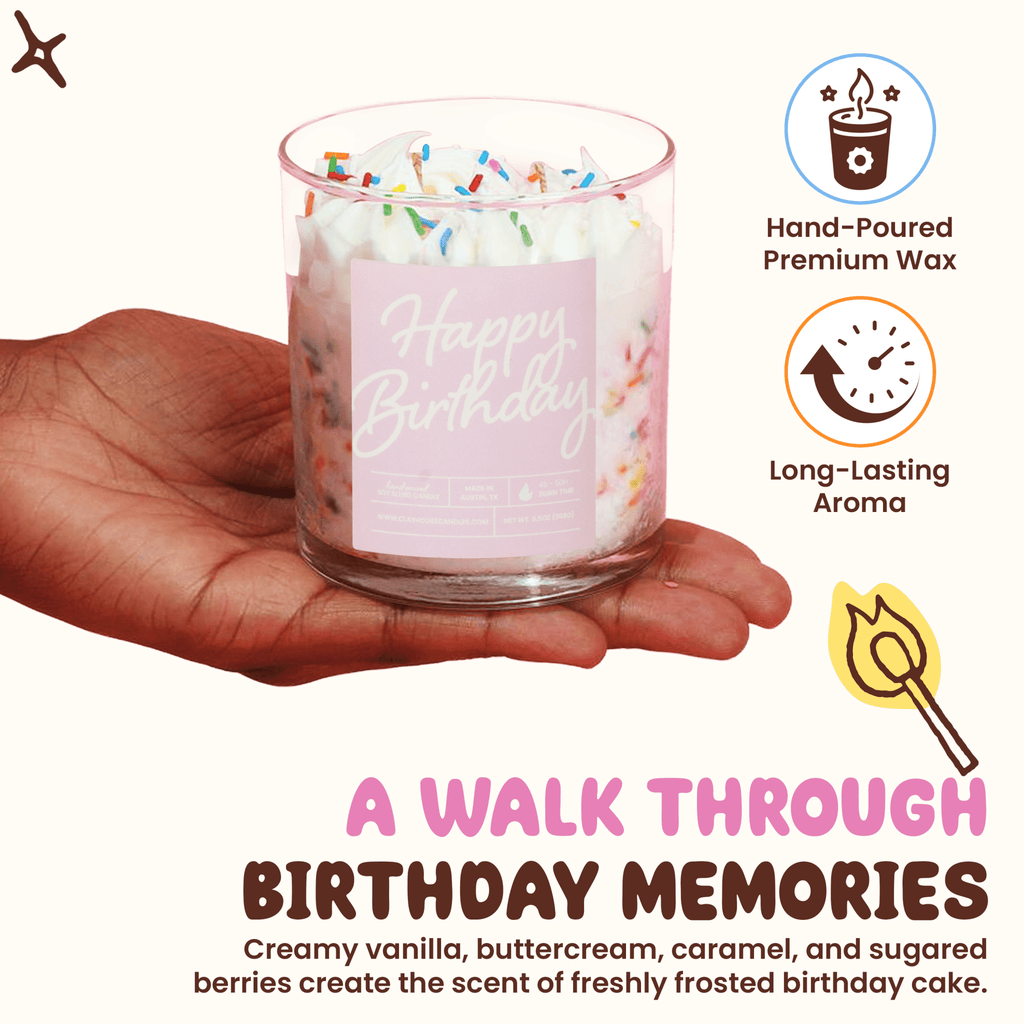 Birthday Cake Container Candle - Che Cose Belle