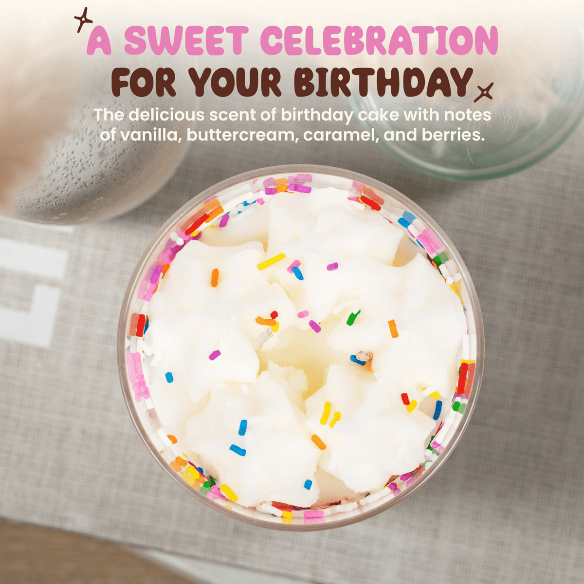 Birthday Cake Container Candle - Che Cose Belle